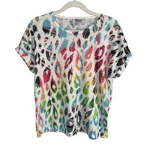 Frilli Exchange Y2K Women's Multicolor Animal Patterned Top Size M Tropical